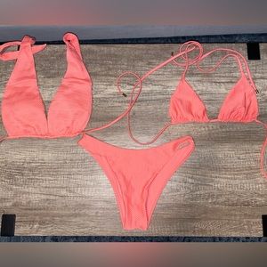 Monday Swimwear Chevron Azalea Pink